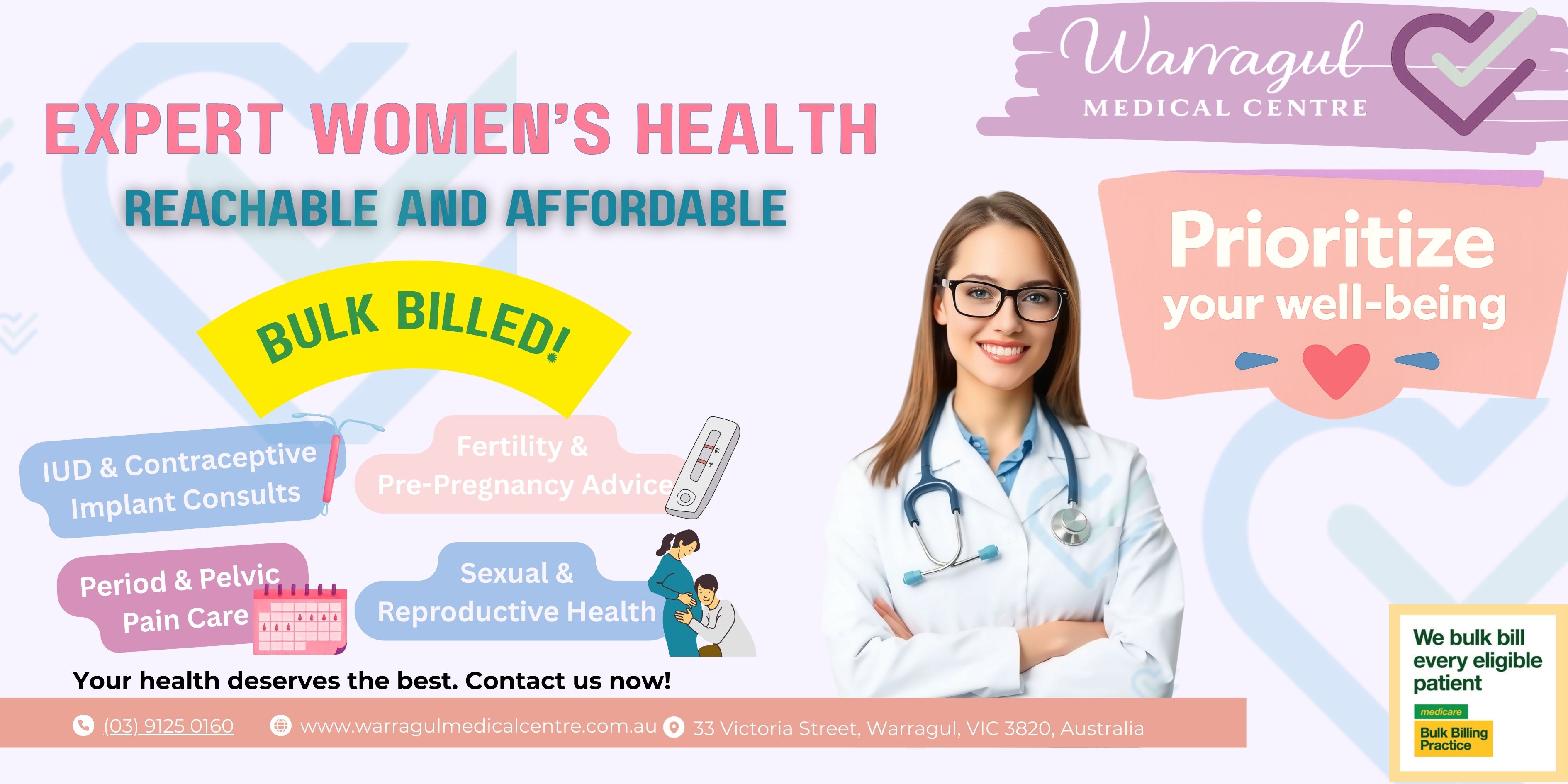 Expert women's health bulk billing promotion